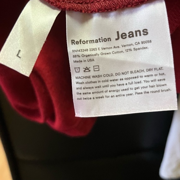 Reformation Red Long Sleeve Dress - Picture 3 of 10